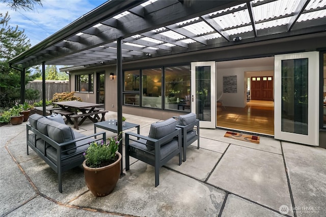 2325 38th Ave E, Seattle, WA 98112 - view of patio / terrace featuring a pergola and outdoor dining area