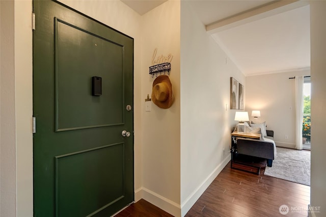 1110 E Harrison St Unit 301, Seattle, WA 98102 - entrance foyer with dark wood finished floors and baseboards