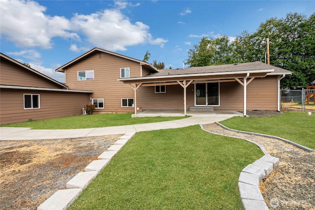 3005 Old Morse Rd SE, Olympia, WA 98501 - back of property with a patio area and roof with shingles