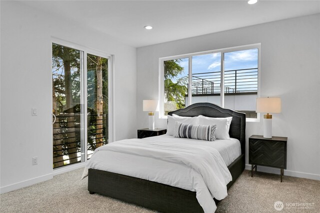629A W Emerson Ave, Seattle, WA 98119 - bedroom featuring multiple windows, carpet, and recessed lighting