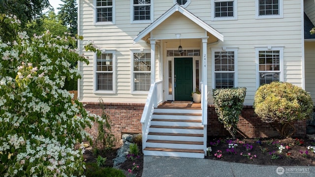 2414 42nd Pl, Anacortes, WA 98221 - property entrance featuring brick siding