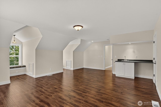 2414 42nd Pl, Anacortes, WA 98221 - bonus room featuring dark wood-style flooring and lofted ceiling