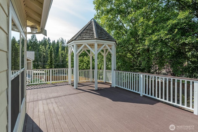 2414 42nd Pl, Anacortes, WA 98221 - wooden deck featuring a gazebo