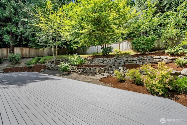 17519 33rd Ave NE, Lake Forest Park, WA 98155 - wooden terrace featuring a fenced backyard