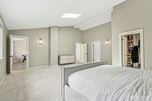 17519 33rd Ave NE, Lake Forest Park, WA 98155 - bedroom with a spacious closet, carpet floors, high vaulted ceiling, and a closet