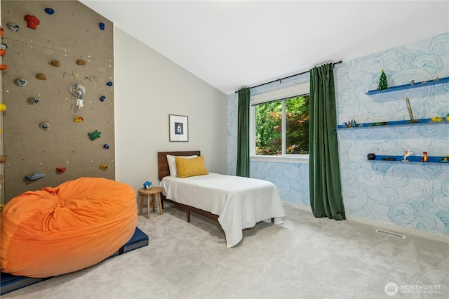17519 33rd Ave NE, Lake Forest Park, WA 98155 - carpeted bedroom featuring lofted ceiling