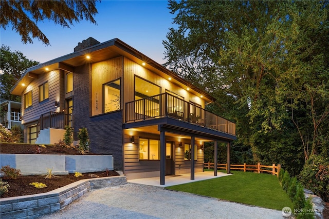 11029 84th Ave S, Seattle, WA 98178 - modern home with a patio and a balcony