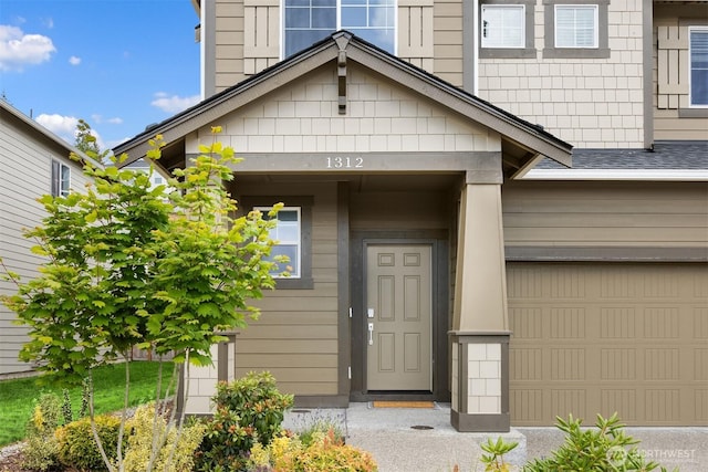1312 Baker Heights Loop, Bremerton, WA 98312 - property entrance with a shingled roof