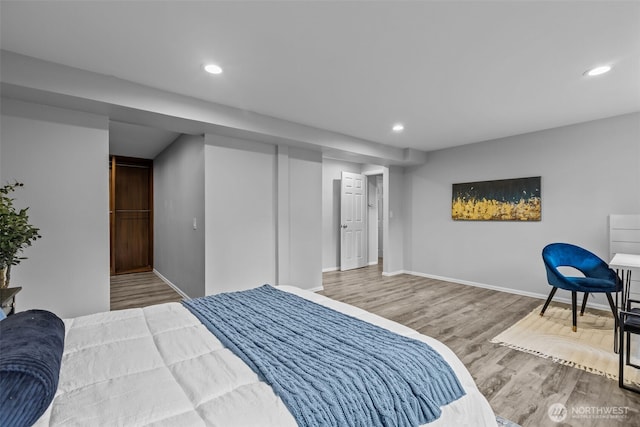 13002 145th St E, Puyallup, WA 98374 - bedroom featuring wood finished floors and recessed lighting