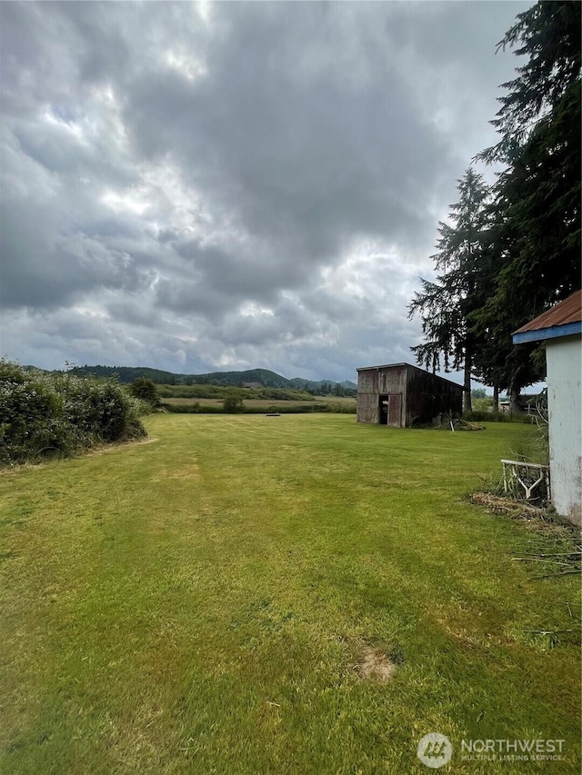 1717 Krause Rd, Raymond, WA 98577 - view of grassy yard featuring an outbuilding