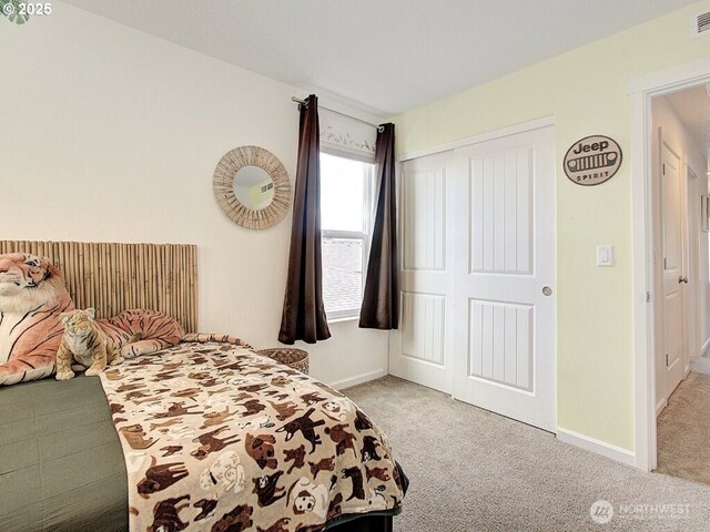 1706 NW 17th St, Battle Ground, WA 98604 - bedroom with light carpet and a closet