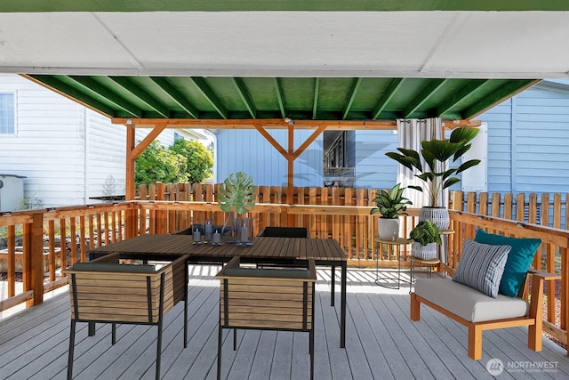 2500 Alder St Unit 335, Milton, WA 98354 - wooden deck featuring outdoor dining space