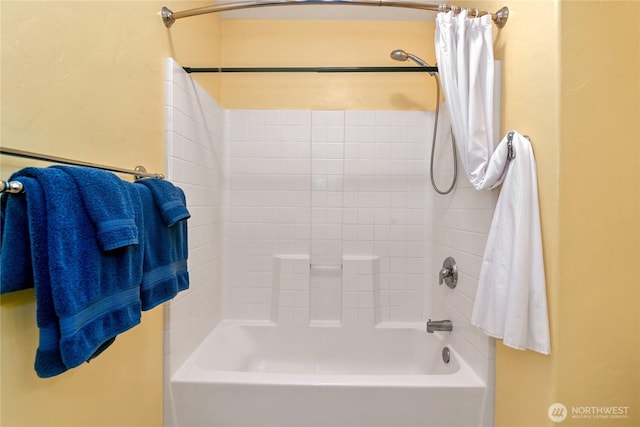 2360 Sapp Rd SW, Tumwater, WA 98512 - bathroom featuring shower / tub combo with curtain
