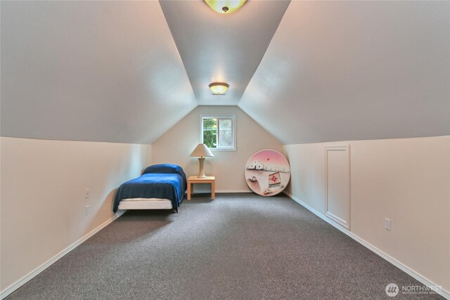 2360 Sapp Rd SW, Tumwater, WA 98512 - bedroom featuring carpet and vaulted ceiling