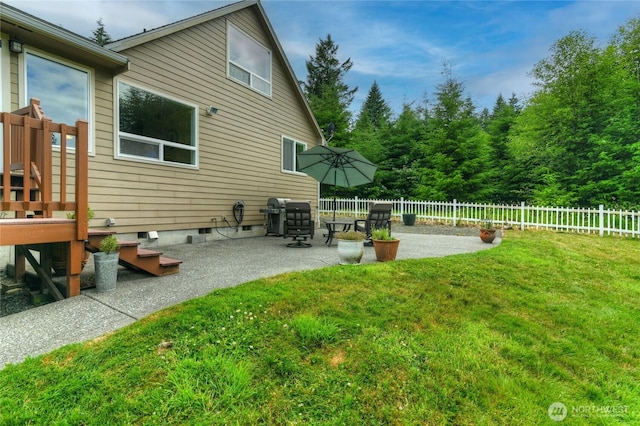 2360 Sapp Rd SW, Tumwater, WA 98512 - back of property featuring crawl space and a patio area
