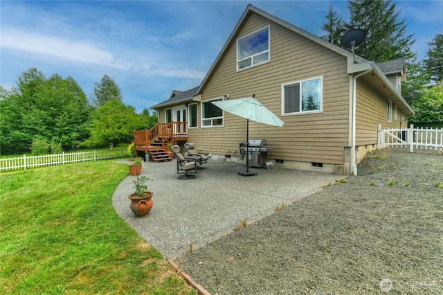 2360 Sapp Rd SW, Tumwater, WA 98512 - rear view of house with a fenced backyard and a patio