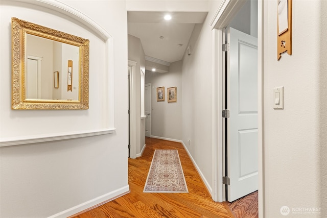 2440 S Steele St Unit 103, Tacoma, WA 98405 - hallway with wood finished floors and baseboards