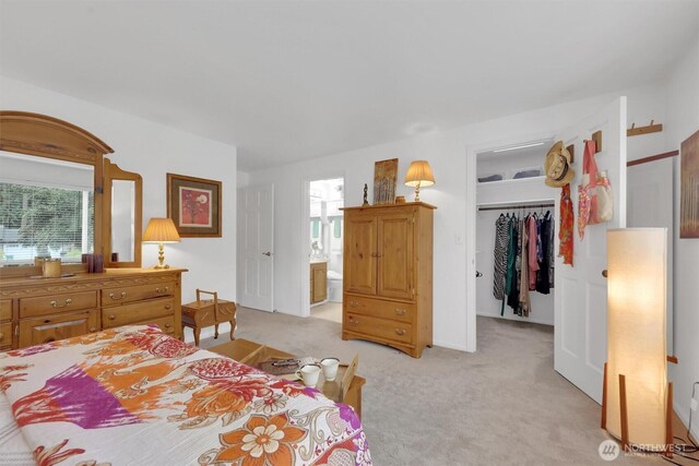 2212 186th Ave NE, Redmond, WA 98052 - bedroom with multiple windows, a spacious closet, light carpet, and a closet