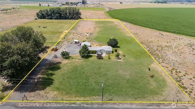 1448 Rd C NE, Moses Lake, WA 98837 - overview of rural landscape with property boundaries highlighted