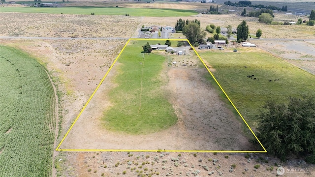 1448 Rd C NE, Moses Lake, WA 98837 - overview of rural landscape with property boundaries highlighted