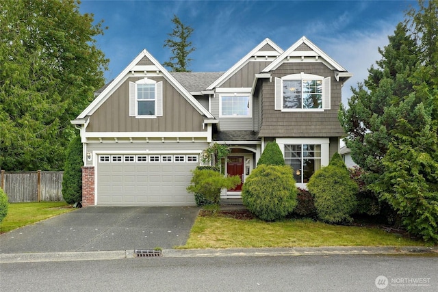 24826 SE 22nd Ct, Sammamish, WA 98075 - craftsman house featuring board and batten siding, asphalt driveway, and an attached garage
