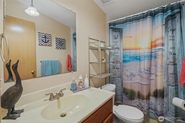 6338 Kirsop, Olympia, WA 98512 - full bathroom featuring vanity and a shower with curtain