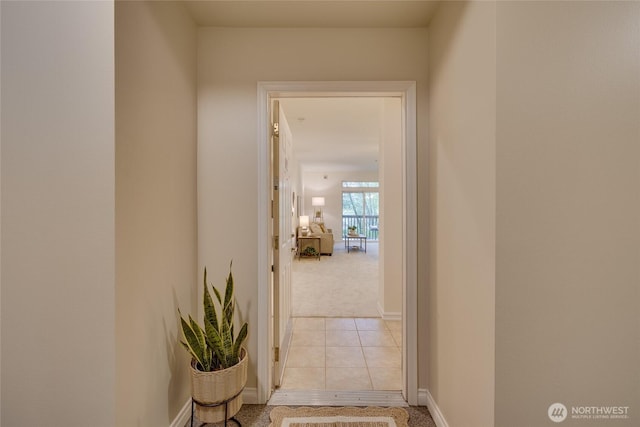 9229 122nd Ct NE Unit C-13, Kirkland, WA 98033 - corridor with light tile patterned floors and light colored carpet