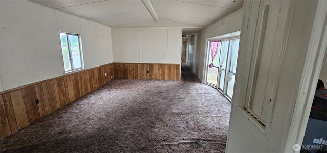 211 Pace Dr Unit 17, East Wenatchee, WA 98802 - spare room featuring wood walls, carpet, and wainscoting