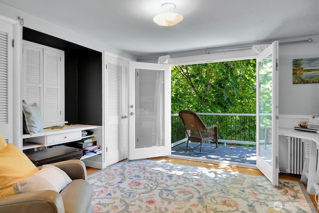 16525 39th Ave NE, Lake Forest Park, WA 98155 - living room with french doors and wood finished floors