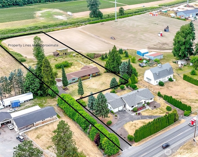 9910 State Route 162 E, Puyallup, WA 98374 - aerial view of property and surrounding area with property boundaries highlighted