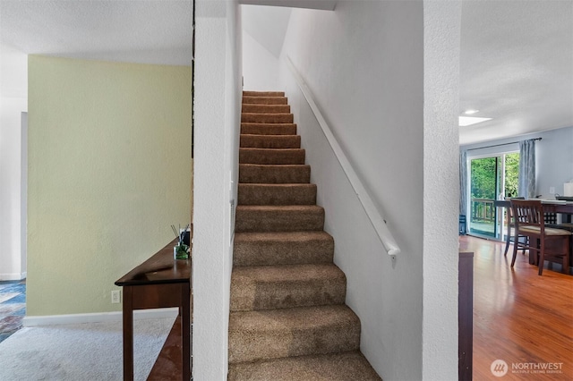 6621 125th Street Ct E, Puyallup, WA 98373 - stairs featuring baseboards and a textured wall