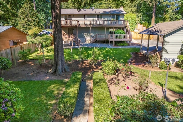 20873 2nd Pl SW, Normandy Park, WA 98166 - view of yard featuring stairs and a deck