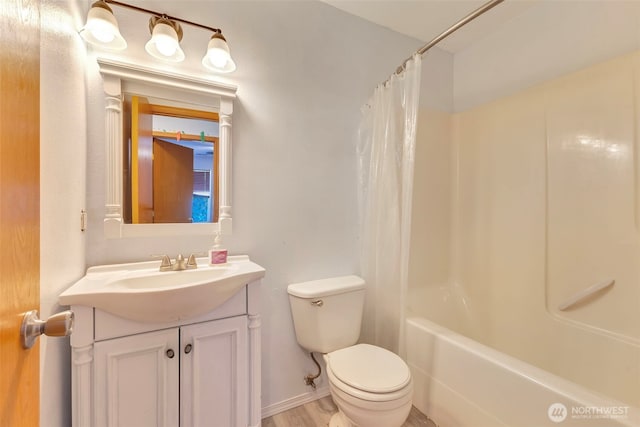 109 Nelsen St NE, Orting, WA 98360 - full bath featuring vanity and shower / bathtub combination with curtain