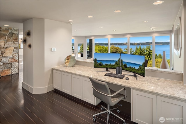 6411 View St NE, Tacoma, WA 98422 - office space featuring healthy amount of natural light, dark wood-type flooring, and recessed lighting