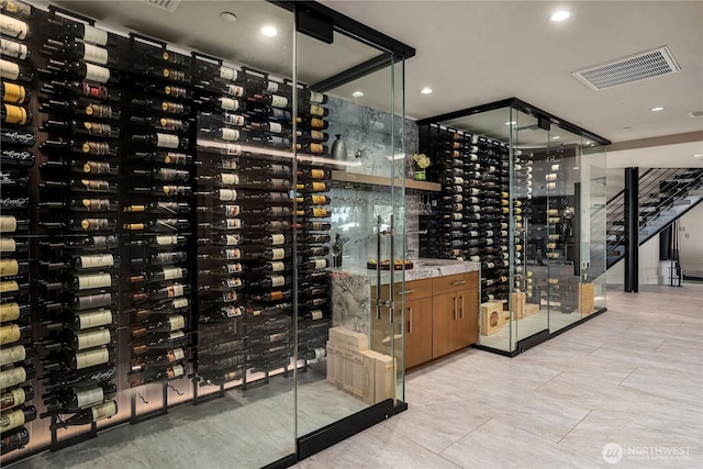 6411 View St NE, Tacoma, WA 98422 - wine room with recessed lighting