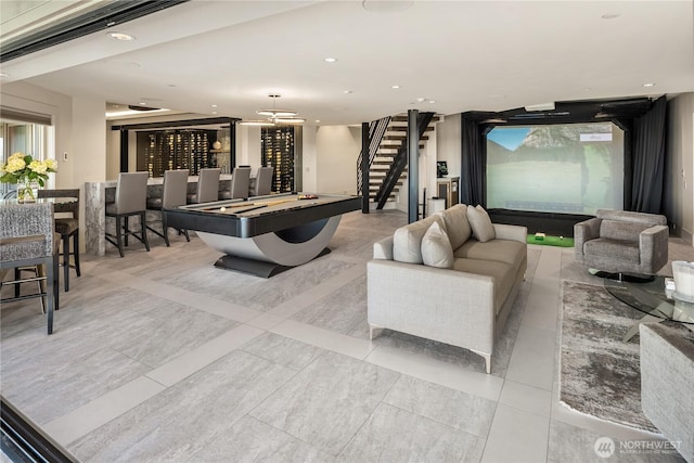 6411 View St NE, Tacoma, WA 98422 - recreation room featuring billiards table and recessed lighting