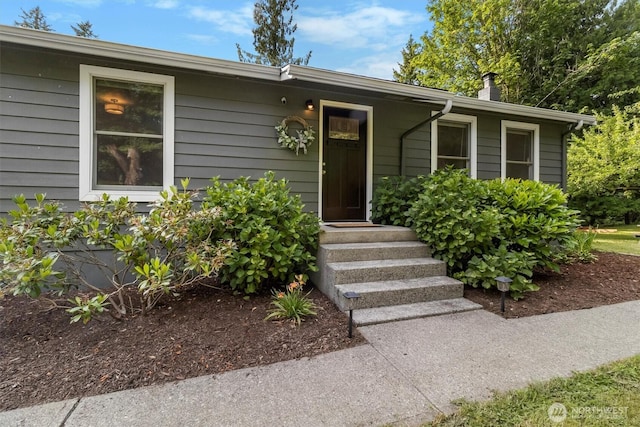 4530 Vacca Ln, Bellingham, WA 98226 - doorway to property featuring a chimney