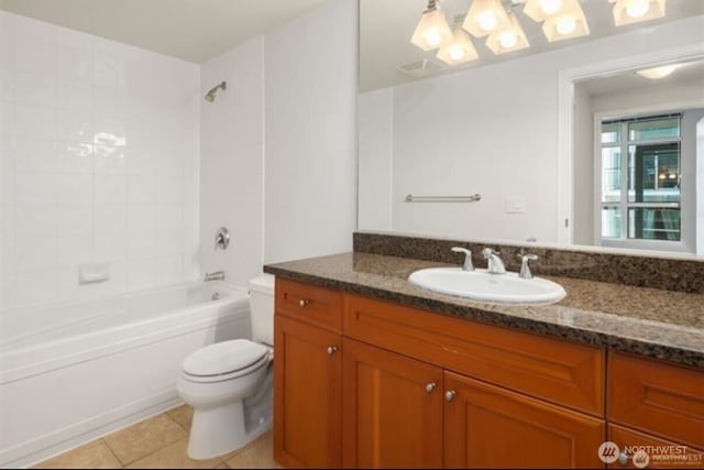 1420 Terry Ave Unit 907, Seattle, WA 98101 - bathroom featuring vanity, tile patterned flooring, and shower / bathtub combination