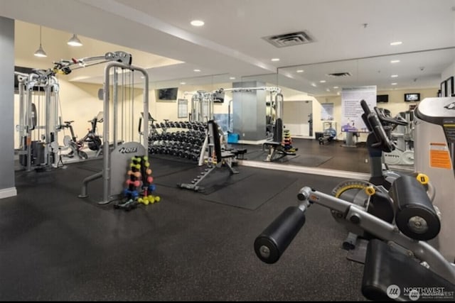 1420 Terry Ave Unit 907, Seattle, WA 98101 - workout area with recessed lighting