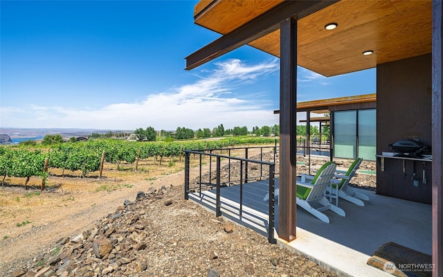 23648 Cliffe Pointe Rd NW Unit 10C, Quincy, WA 98848 - view of yard with agricultural plots, a view of countryside, and a patio