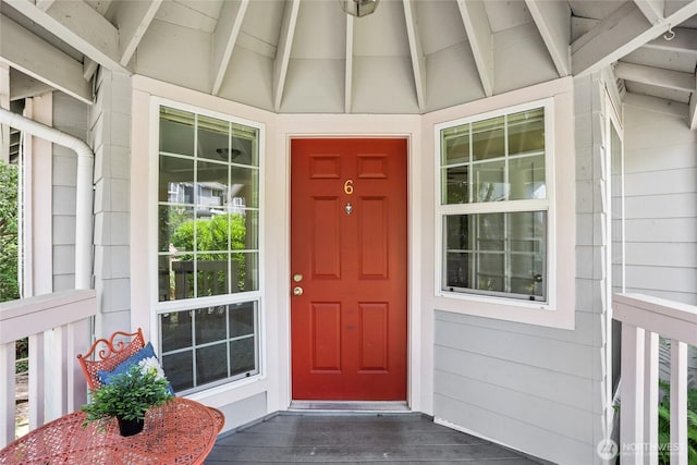 13145 102nd Ln NE Unit 6, Kirkland, WA 98034 - doorway to property featuring covered porch