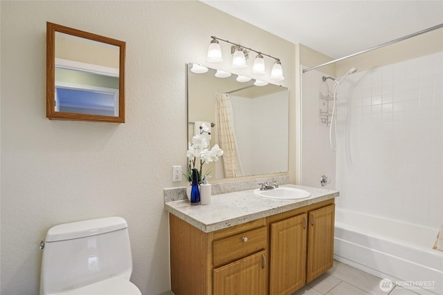 13145 102nd Ln NE Unit 6, Kirkland, WA 98034 - full bath with vanity, shower / bath combo, and tile patterned flooring