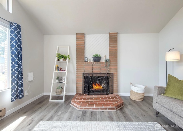 9610 Belmont Dr, Everett, WA 98208 - living room with wood finished floors and a fireplace