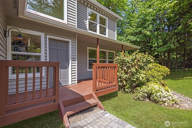 2021 224th Pl NE, Sammamish, WA 98074 - wooden terrace featuring a lawn