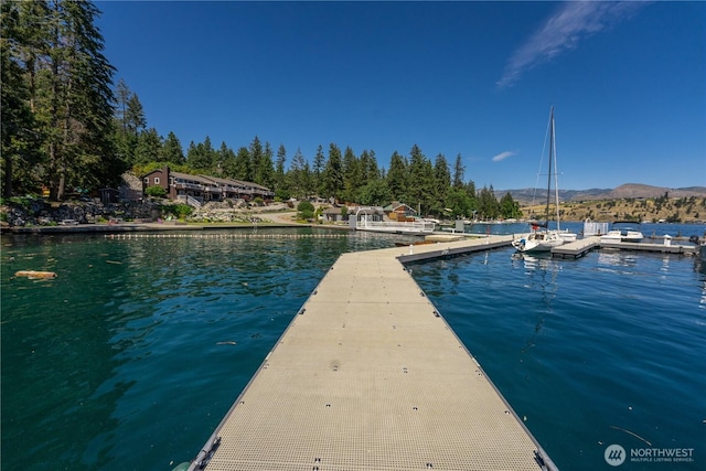11155 S Lakeshore Rd, Chelan, WA 98816 - dock area featuring a water and mountain view
