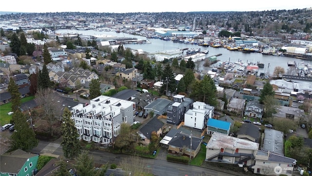 633 W Emerson St, Seattle, WA 98119 - aerial overview of property's location with a nearby body of water and nearby suburban area