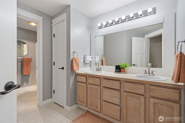 130 Kimberlund Ln, Chehalis, WA 98532 - full bath with double vanity and tile patterned floors