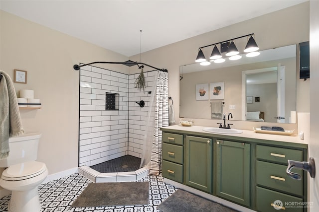 130 Kimberlund Ln, Chehalis, WA 98532 - bathroom featuring a stall shower, vanity, and tile patterned floors