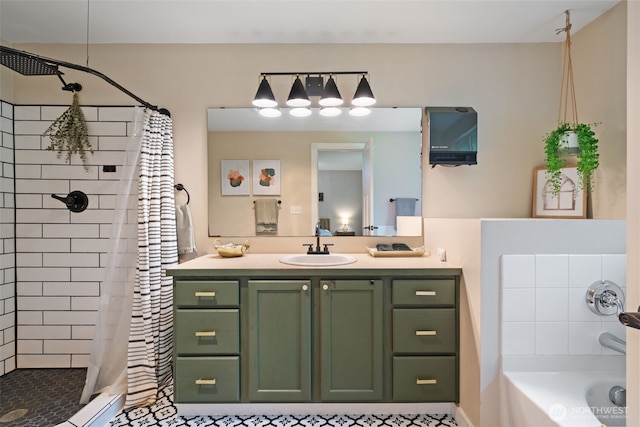 130 Kimberlund Ln, Chehalis, WA 98532 - full bathroom with a shower stall, vanity, and a garden tub