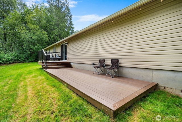130 Kimberlund Ln, Chehalis, WA 98532 - wooden terrace featuring a lawn
